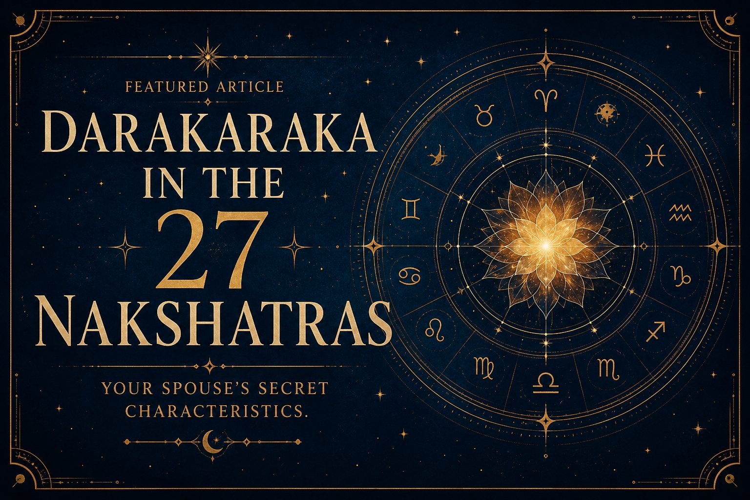 Darakaraka in the 27 Nakshatras: Your Spouse’s Secret Characteristics.